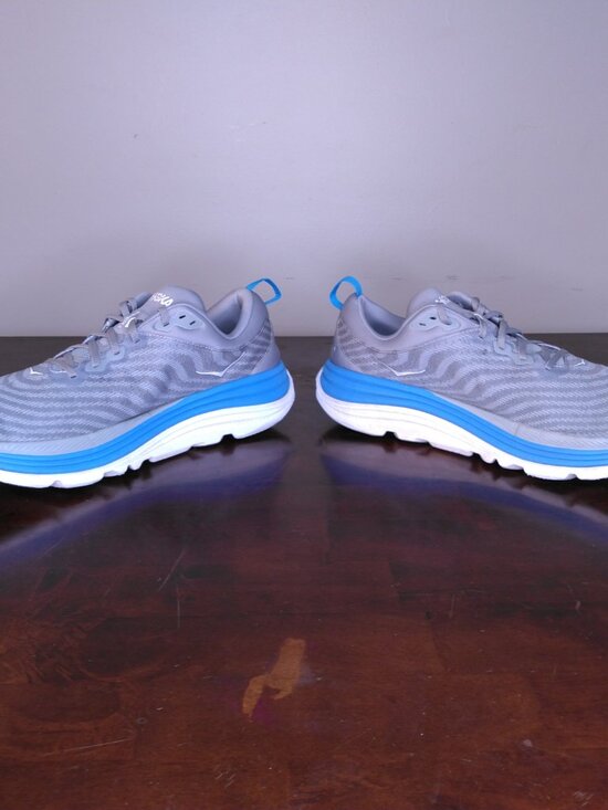 HOKA Gaviota 5 Shoes Mens SIZE 15 BLUE Gray COOL GREY White 1127929 LDVB RUNNING main image 12